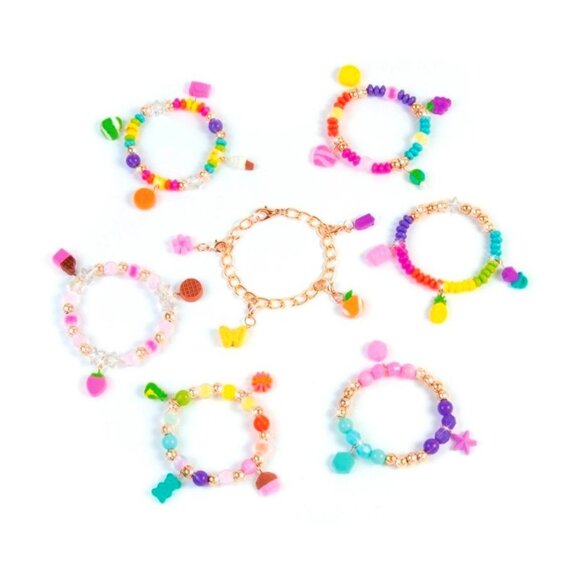 Clay Charm DIY Jewelry Kit With 279 Pieces Includes Molding Tools Beads & Chains - Picture 5 of 6